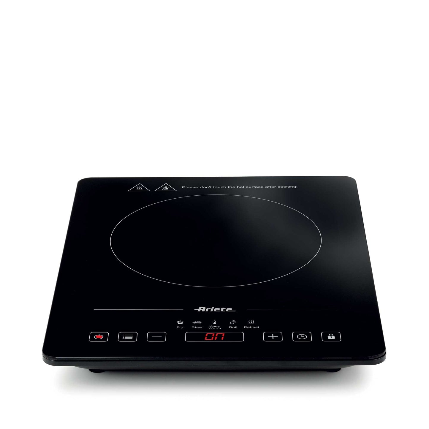 Ariete’s 1997 Single portable induction hotplate, Glass-ceramic, 2000W, 10 power levels, Timer up to 4 hours, Safety for children, 5 programs, Black