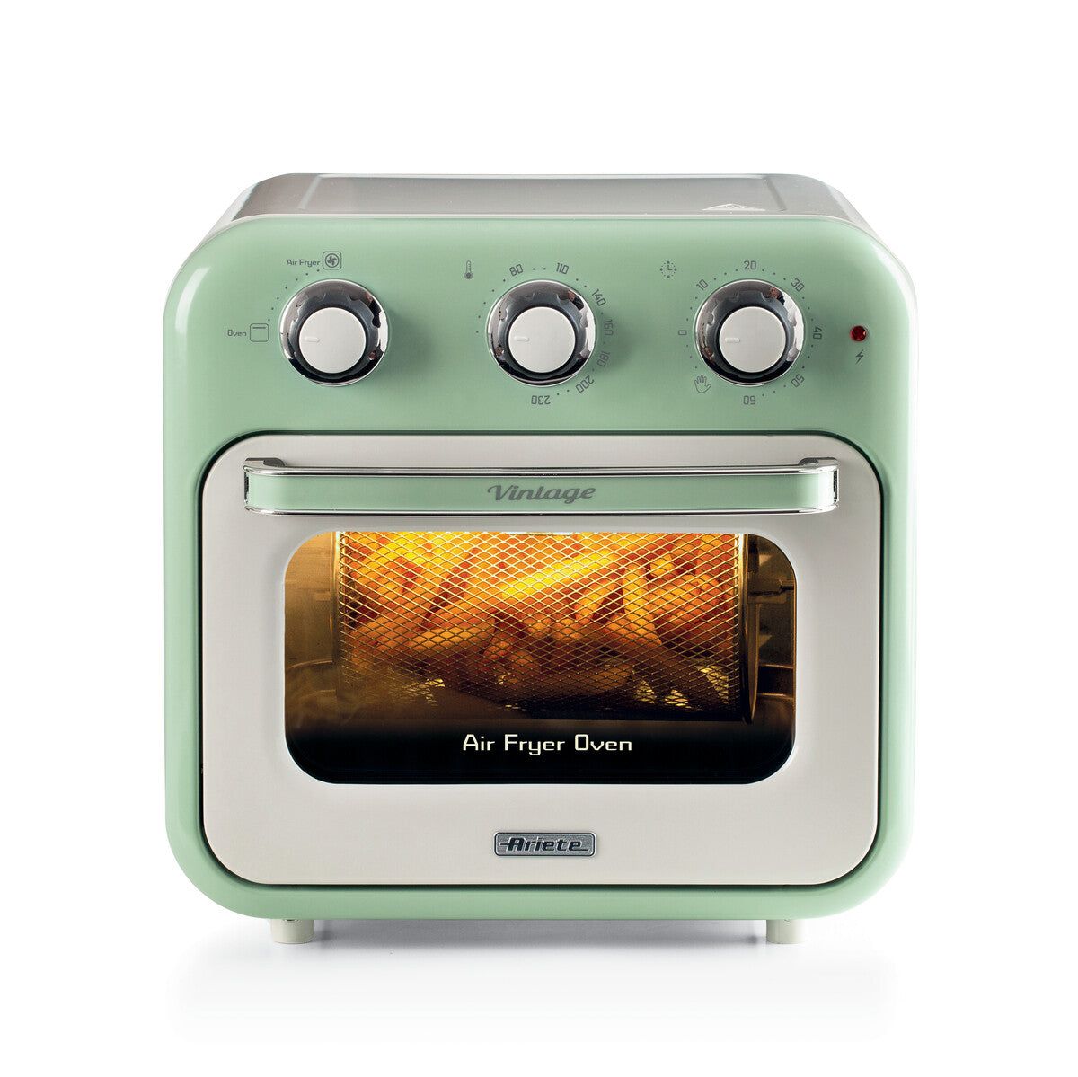 Ariete 4632 Air fryer and oven Vintage, 1400W, 2in1, Capacity 16L, Accessories included, Timer 60 minutes, Double glass, Green