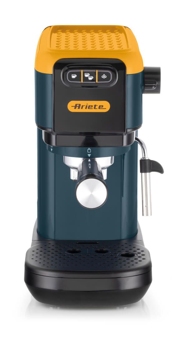 Ariete 1399 Espresso coffee machine, For powder and ESE pods, 1300 W, 1.1L capacity, 15 bar pressure, 1, 2 cups and ESE pod filter, Cappuccino, Yellow