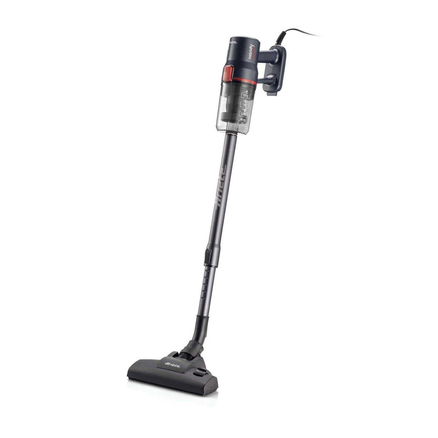 Ariete 2708 Handy Force One, Electric broom and Handheld vacuum cleaner, 600W, 2in1, Cyclonic technology, Bagless, Tank 0.6L, Hepa Filter.