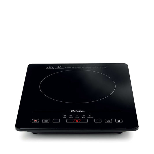 Ariete’s 1997 Single portable induction hotplate, Glass-ceramic, 2000W, 10 power levels, Timer up to 4 hours, Safety for children, 5 programs, Black