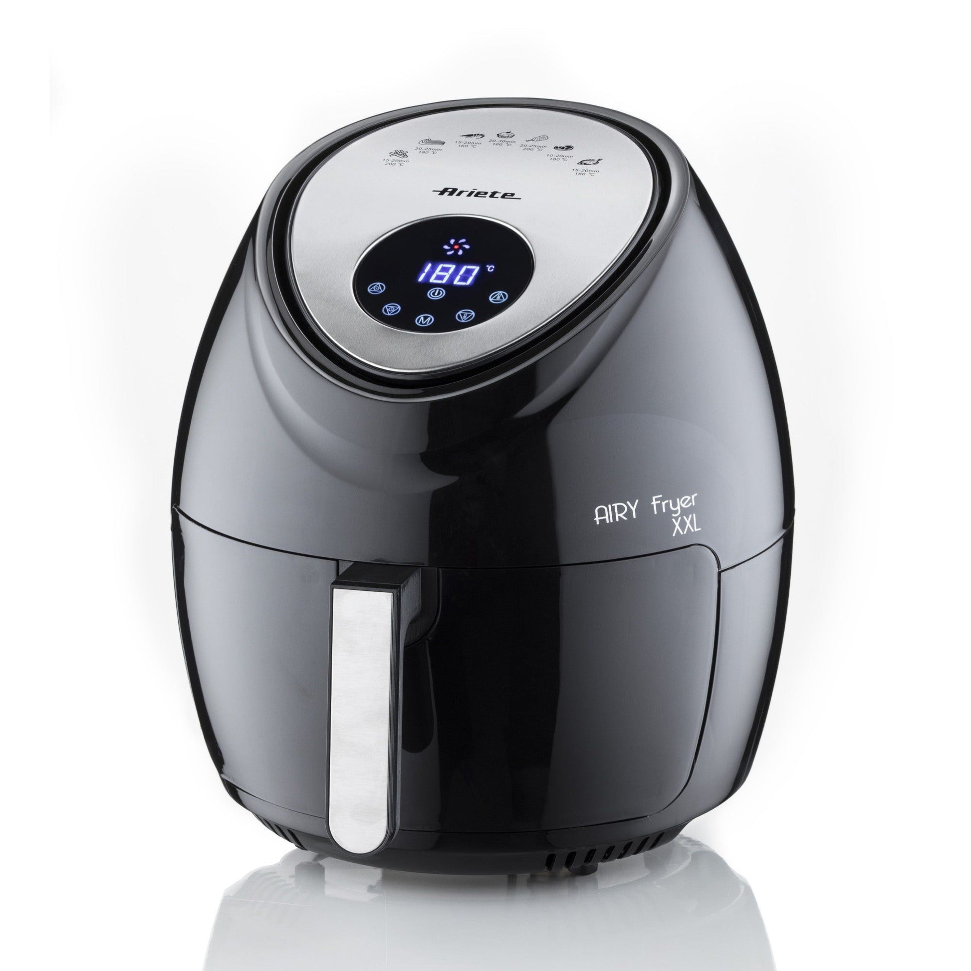 Ariete 4618 Airy Fryer XXL - Air Fryer - Fry 2.5 kg of French Fries - 5.5 Liters - Cooking Without Oil and Fat - 1800 Watt - Black