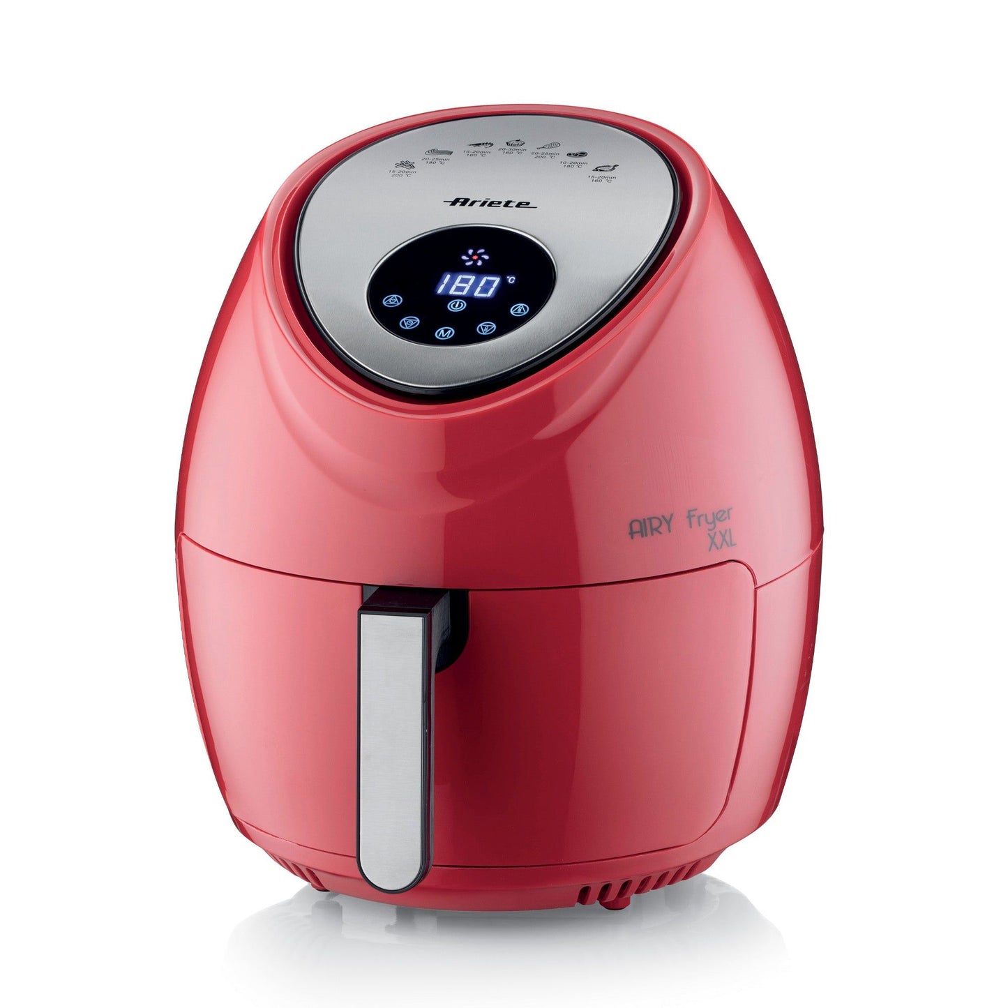 Ariete 4618 Airy Fryer XXL - Air Fryer - Fry 2.5 kg of French Fries - 5.5 Liters - Cooking Without Oil and Fat - 1800 Watt - Red