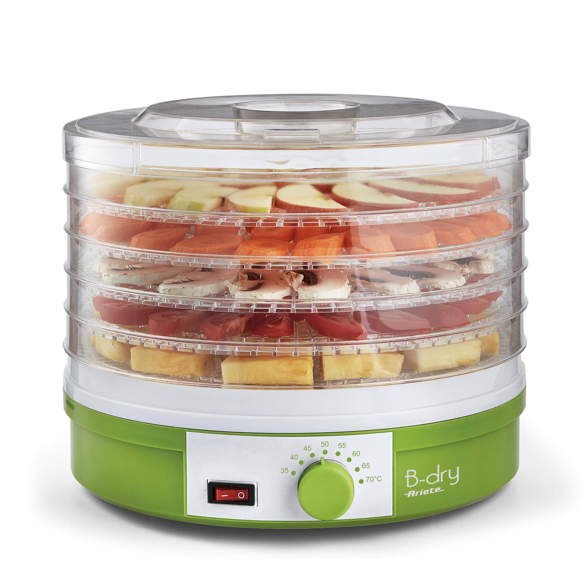 Ariete 616 B-Dry Dehydrator - Food Dehydrator - Fruit, Vegetables, Dehydrated Meat - Temperature 35 ° C / 70 ° C - 245 Watt - Green