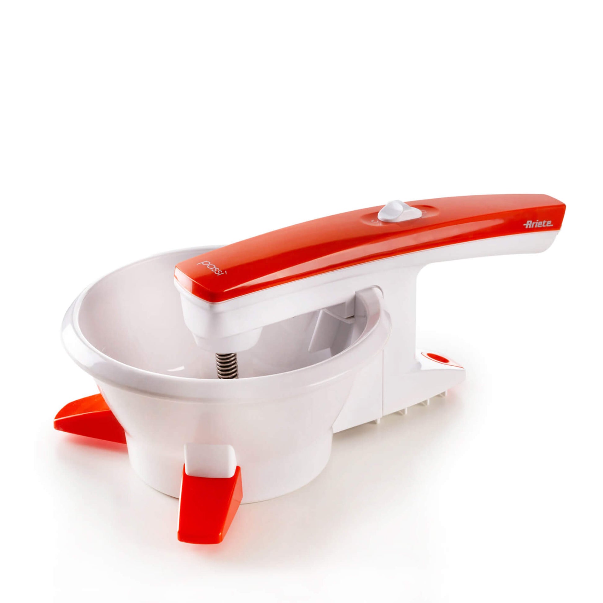 Ariete 261 Passì - Electric vegetable mill - 3 stainless steel discs - adaptable to any container - 25 Watt - White and orange