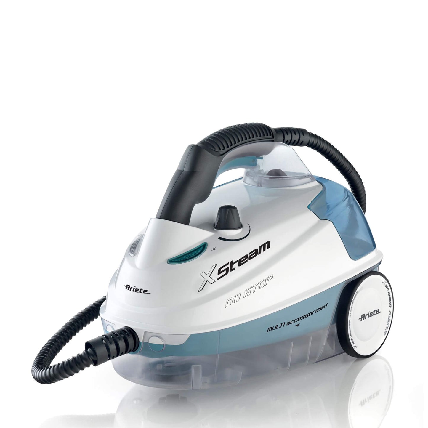 Ariete 4147 XSteam no stop - Multipurpose towed steam cleaner - steam ready in 4 minutes - kills 99.9% of germs and bacteria - Accessory kit included