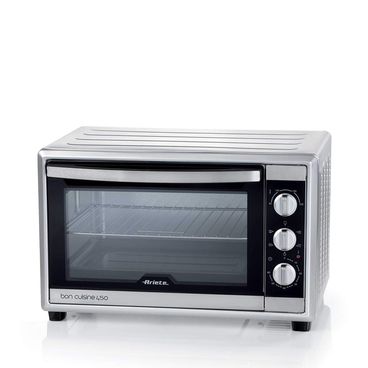 Ariete 986 Electric Ventilated Oven with Rotisserie 45 liters - Bon Cuisine 450 - Double glass - Max temperature 230 ° - 1800 Watt - Stainless steel