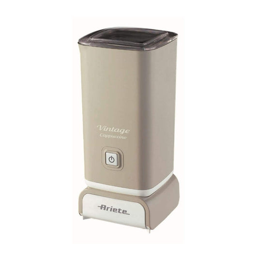 Ariete 2878 Vintage Milk Frother for Cappuccino, Tea, Hot and Cold Chocolate, Instant Drinks, 500 Watts, Pastel Light Beige Colour