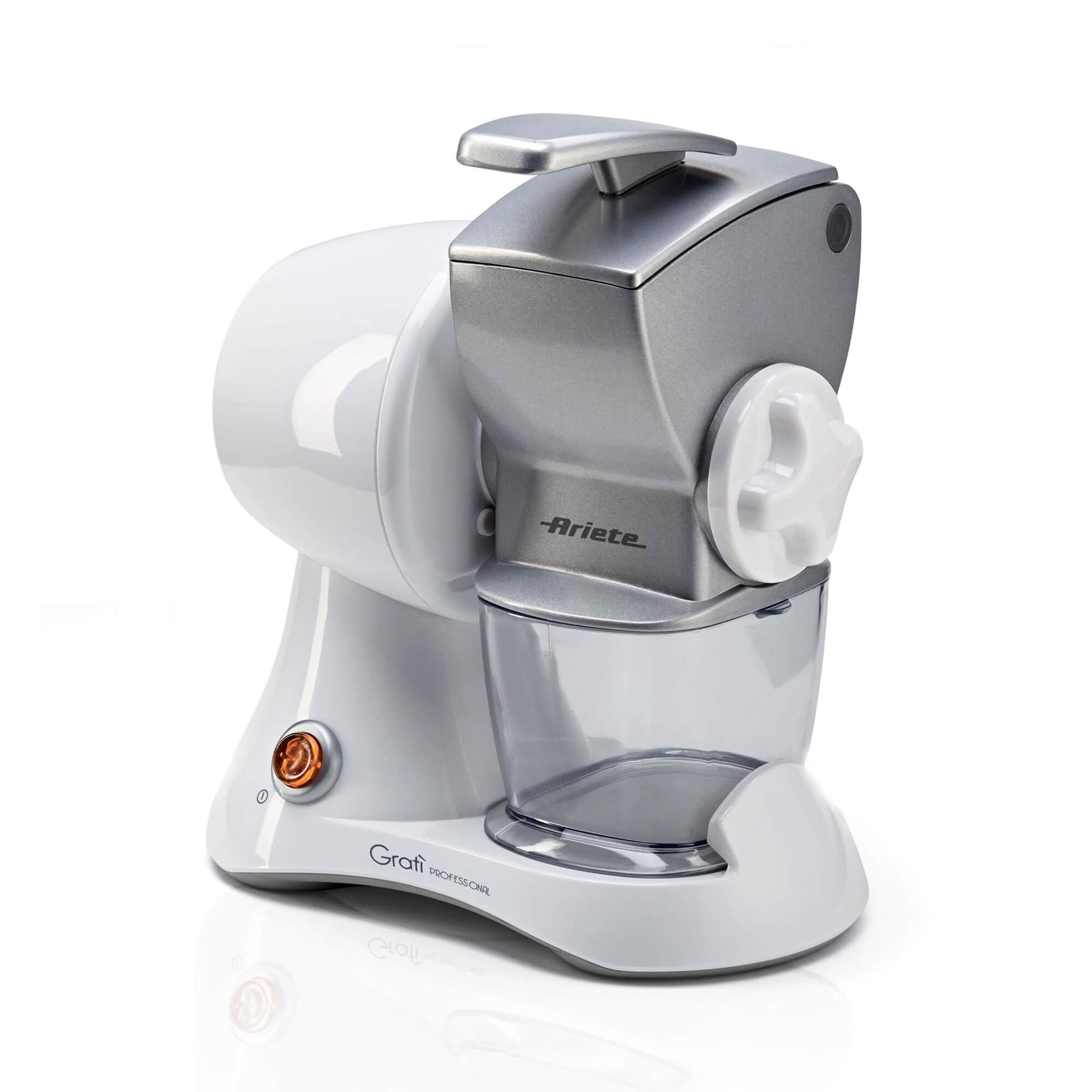 Ariete 448 Gratì Professional - Electric grater with professional roller - metal hopper - removable container - 120 Watt - Silver