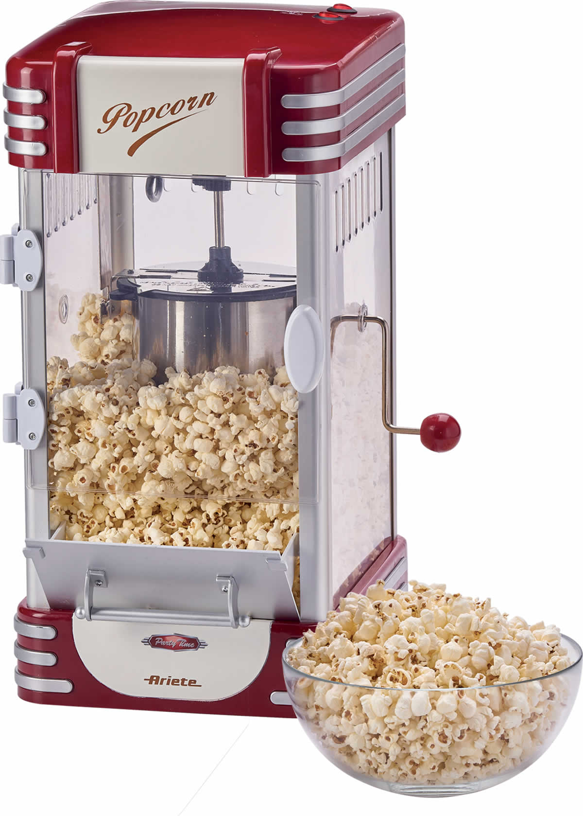 Ariete 2953 Popcorn Popper XL, total capacity 2.4 L, bowl capacity 700gr, 310 W, Red/White, 290 x 340 x 520 mm