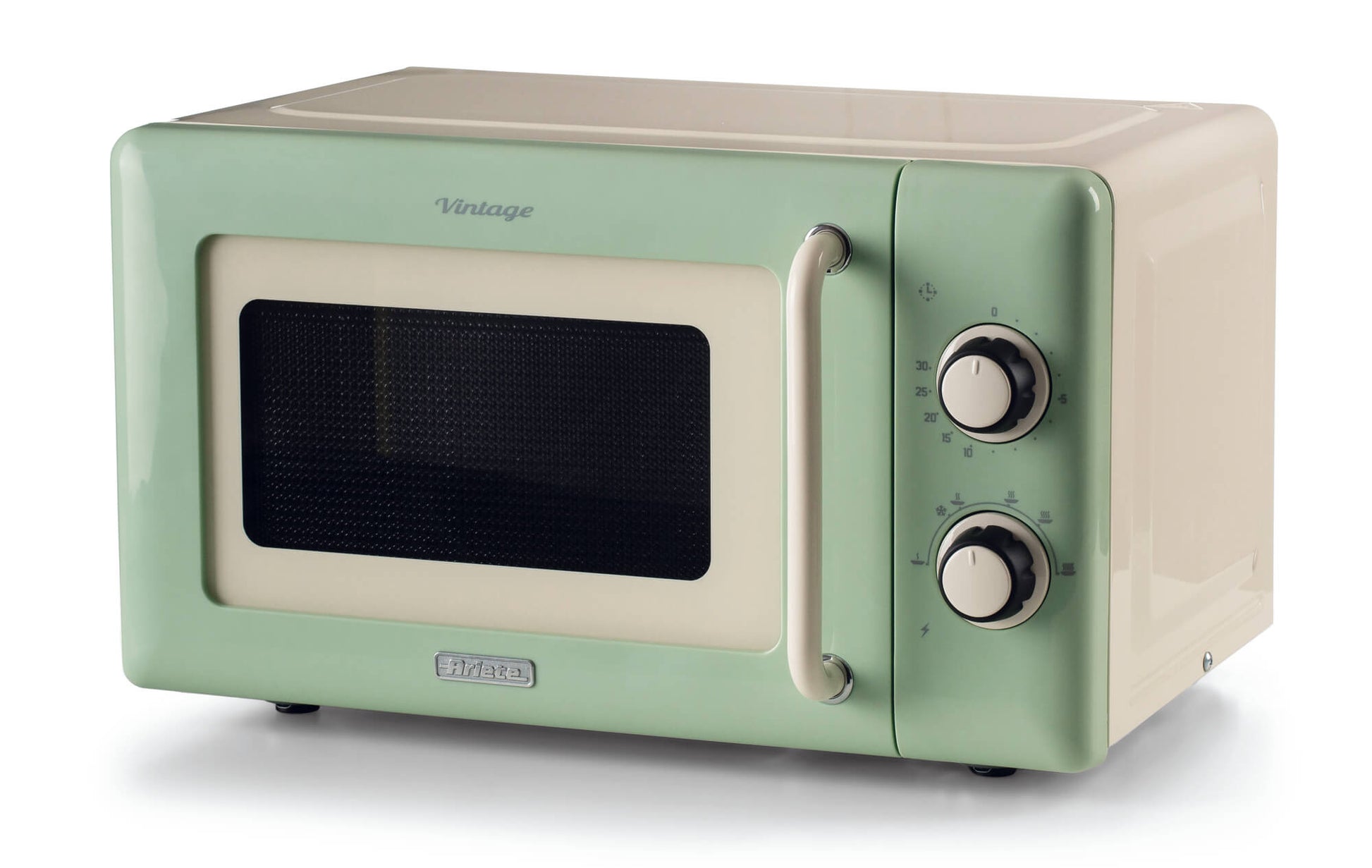 Ariete 3960 Vintage Microwave oven, 800W, Capacity 20L, 3 functions, 5 cooking levels, Timer, Green