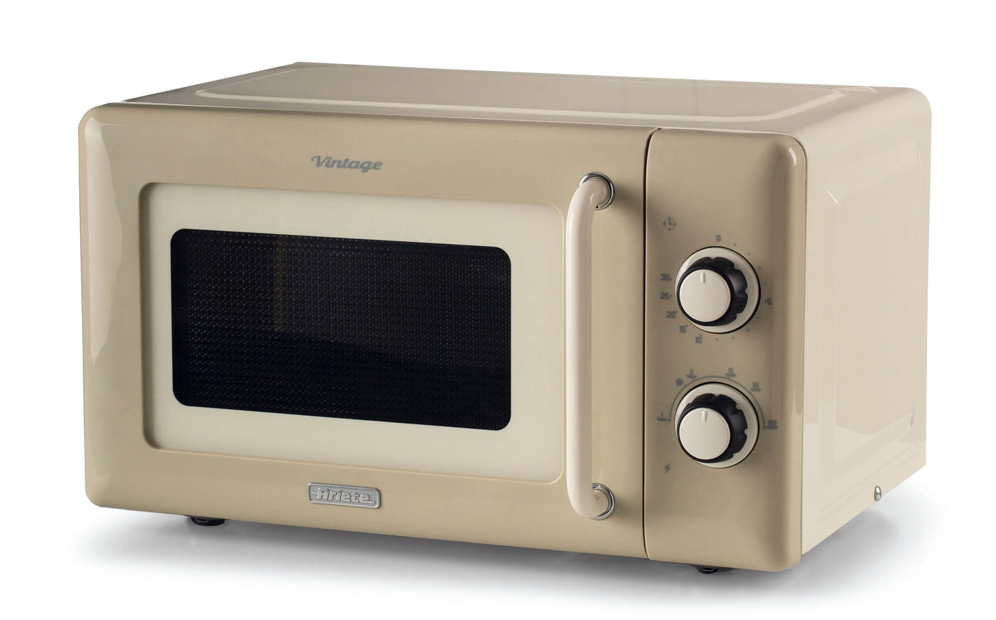 Ariete 3960 Vintage Microwave oven, 800W, Capacity 20L, 3 functions, 5 cooking levels, Timer, Beige