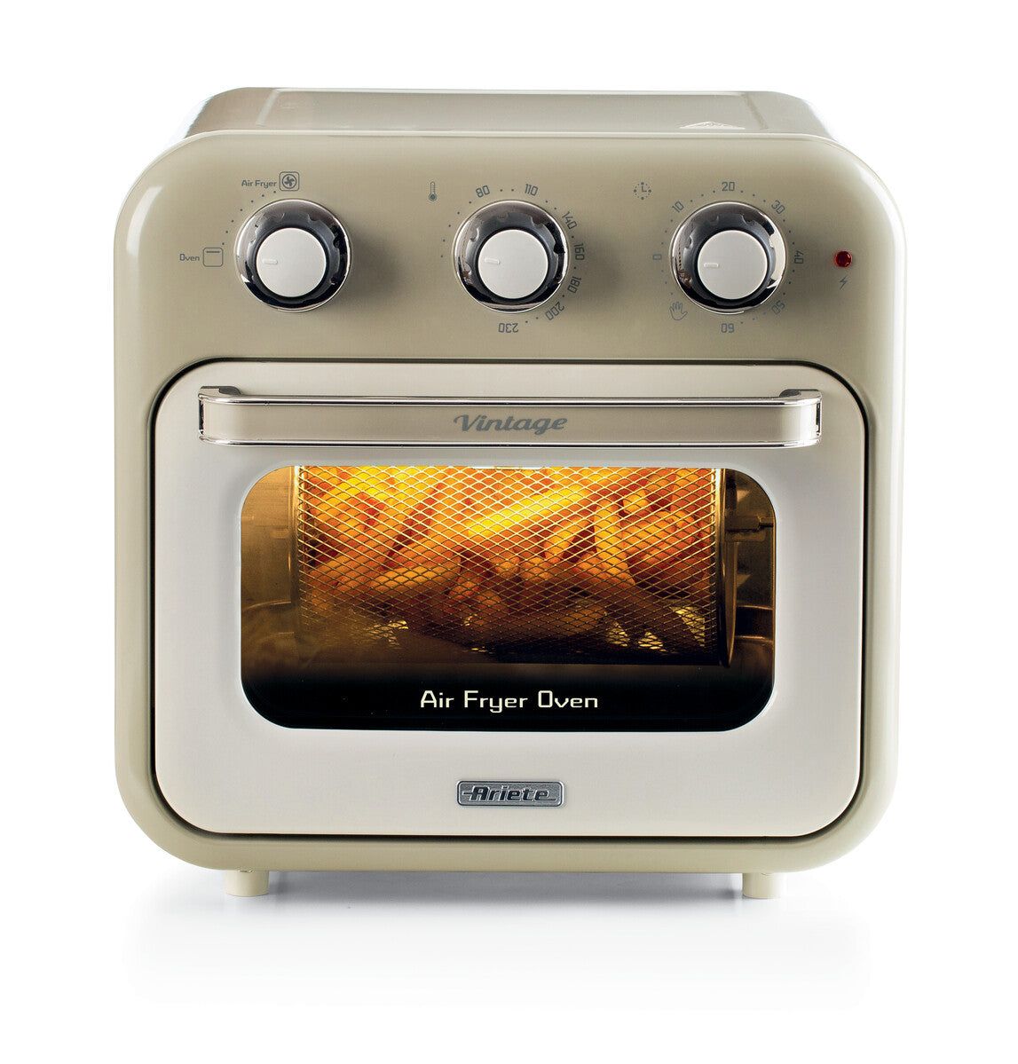 Ariete 4632 Air fryer and oven Vintage, 1400W, 2in1, Capacity 16L, Accessories included, Timer 60 minutes, Double glass, Beige