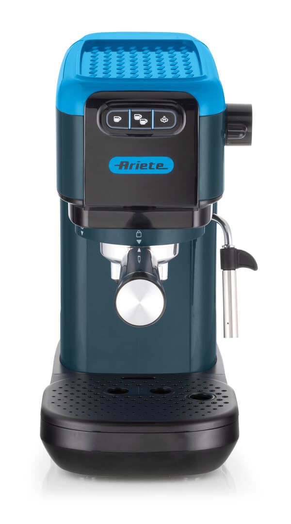 Ariete 1399 Espresso coffee machine, For powder and ESE pods, 1300 W, 1.1L capacity, 15 bar pressure, 1, 2 cups and ESE pod filter, Cappuccino, Blue