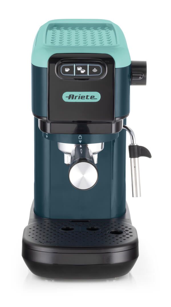 Ariete 1399 Espresso coffee machine, For powder and ESE pods, 1300 W, 1.1L capacity, 15 bar pressure, 1, 2 cups and ESE pod filter, Cappuccino, Green