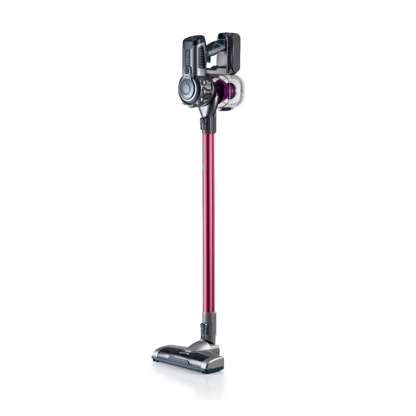 Ariete 2758 22v Digital Lithium - Cordless Electric Broom with Digital Motor - 3 Filtration Levels - Accessory Kit included - Pink