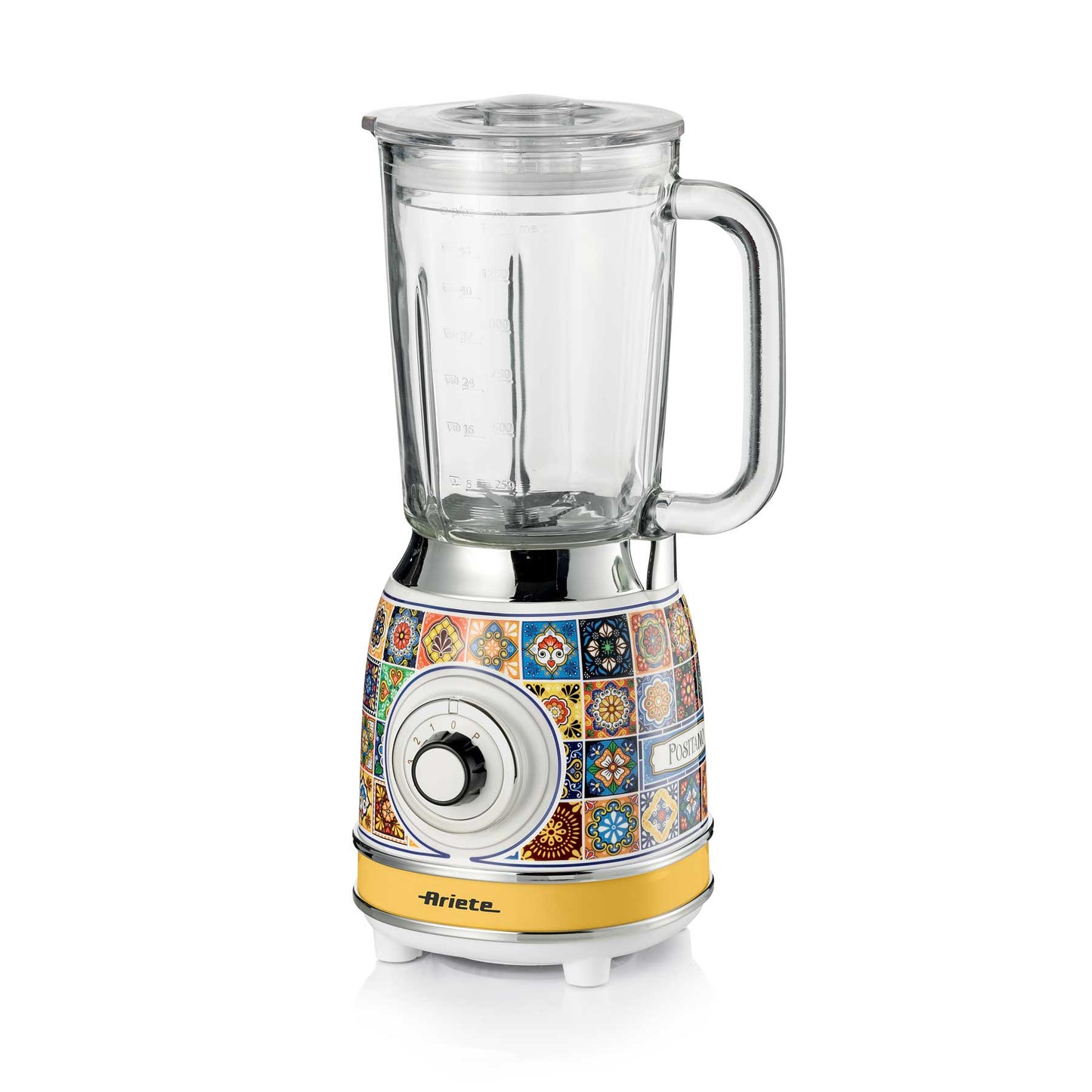 Ariete 583 Positano blender with 1.5 litre glass jug, 4 stainless steel blades, 4 speeds + pulse,1000 Watt